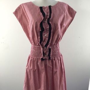 Authentic Prada Gingham Check Dress Made in Italy